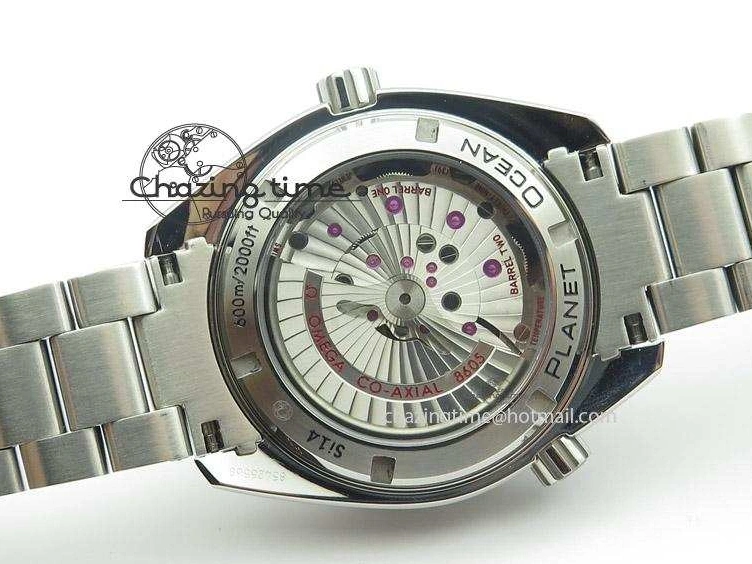 0301 Planet Ocean GMT 42mm V6F Best Edition Blue Bezel Blue Dial On SS Bracelet A ModernLook 8274